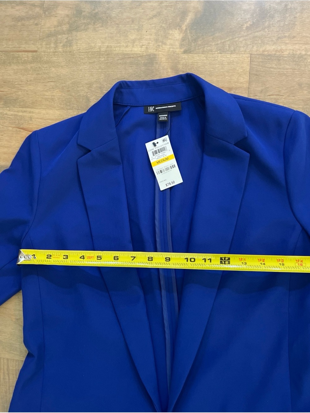 INC International Concepts Women's Cobalt Blue Tailored Blazer - Picture 6 of 8